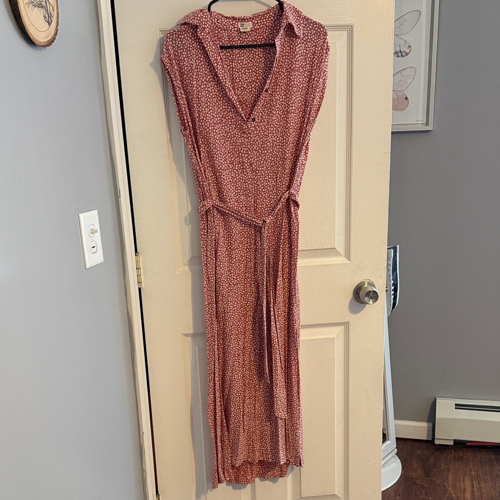 Billabong Dusty Rose Sleeveless Maxi Dress with Belt